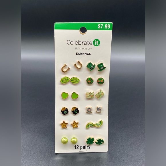 Jewelry - Item 856 12 Pair St. Patrick’s Day Earrings